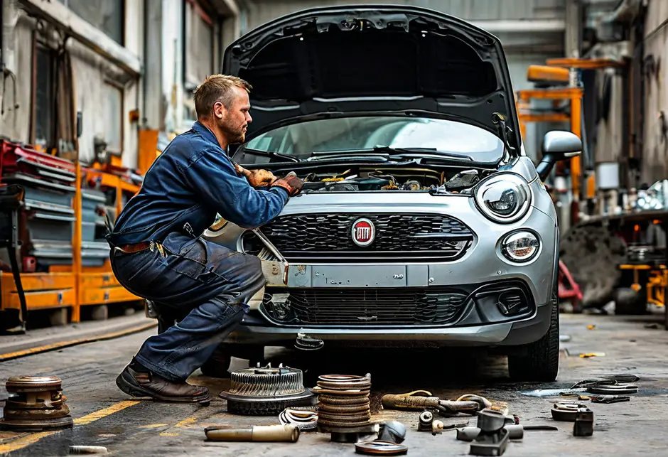 Замена натяжителя ремня с роликами Fiat Ducato